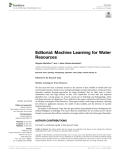 Editorial: Machine Learning for Water Resources