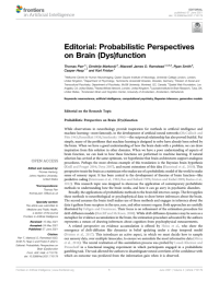Editorial: Probabilistic Perspectives on Brain (Dys)function