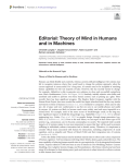Editorial: Theory of Mind in Humans and in Machines