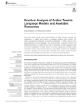 Emotion Analysis of Arabic Tweets: Language Models and Available Resources