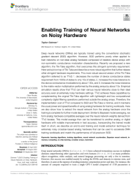 Enabling Training of Neural Networks on Noisy Hardware