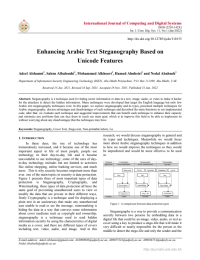 Enhancing Arabic Text Steganography Based on Unicode Features