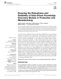 Ensuring the Robustness and Reliability of Data-Driven Knowledge Discovery Models in Production and Manufacturing