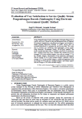 Evaluation of User Satisfaction to Service Quality Sistem Pengembangan Daerah (Simbangda) Using Electronic Government Quality Method