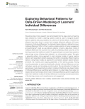 Exploring Behavioral Patterns for Data-Driven Modeling of Learners’ Individual Differences