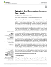 Extended Goal Recognition: Lessons from Magic