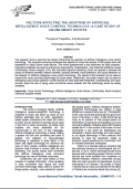 FACTORS AFFECTING THE ADOPTION OF ARTIFICIAL INTELLIGENCE VOICE CONTROL TECHNOLOGY: A CASE STUDY OF XIAOMI SMART DEVICES