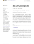 Fake review identification and utility evaluation model using machine learning