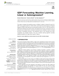 GDP Forecasting: Machine Learning, Linear or Autoregression?