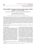 Global Spelling Correction in Context using Language Models: Application to the Arabic Language