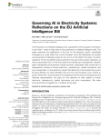 Governing AI in Electricity Systems: Reflections on the EU Artificial Intelligence Bill