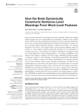 How the Brain Dynamically Constructs Sentence-Level Meanings From Word-Level Features