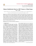 Human Identification Based on SIFT Features of Hand Image