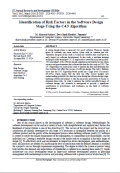 Identification of Risk Factors in the Software Design Stage Using the C4.5 Algorithm
