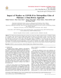 Impact of Weather on COVID-19 in Metropolitan Cities of Pakistan: A Data-Driven Approach