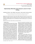 Implementing Blockchain based Payment system for Smart Parking