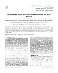 Implementing Blockchain based Payment system for Smart Parking