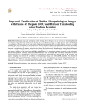 Improved Classification of Medical Histopathological Images with Fusion of Thepade SBTC and Bernsen Thresholding using Machine Learning