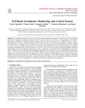 IoT-Based Greenhouse Monitoring and Control System