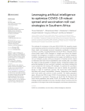 Leveraging artificial intelligence to optimize COVID-19 robust spread and vaccination roll-out strategies in Southern Africa