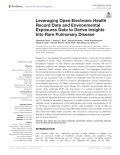 Leveraging Open Electronic Health Record Data and Environmental Exposures Data to Derive Insights Into Rare Pulmonary Disease