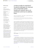 Limiting medical certainties? Funding challenges for German and comparable public healthcare systems due to AI prediction and how to address them