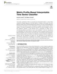 Matrix Profile-Based Interpretable Time Series Classifier