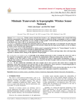 Minimals Transversals in hypergraphic Wireless Sensor Network