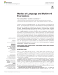Models of Language and Multiword Expressions