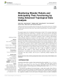 Monitoring Weeder Robots and Anticipating Their Functioning by Using Advanced Topological Data Analysis