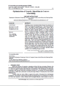 Optimization of Genetic Algorithm in Courses Scheduling
