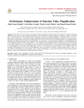 Performance Enhancement of Eulerian Video Magnification
