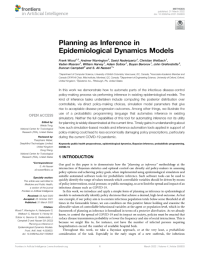 Planning as Inference in Epidemiological Dynamics Models