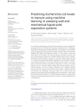 Predicting Escherichia coli levels in manure using machine learning in weeping wall and mechanical liquid solid separation systems