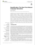 Quantification: The View From Natural Language Generation