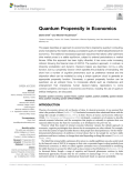 Quantum Propensity in Economics