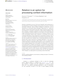 Relation is an option for processing context information