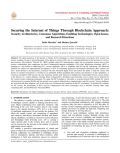 Securing the Internet of Things Through Blockchain Approach: Security Architectures, Consensus Algorithms, Enabling Technologies, Open Issues, and Research Directions