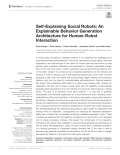 Self-Explaining Social Robots: An Explainable Behavior Generation Architecture for Human-Robot Interaction