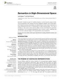 Semantics in High-Dimensional Space