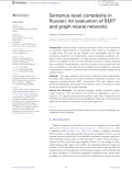 Sentence-level complexity in Russian: An evaluation of BERT and graph neural networks