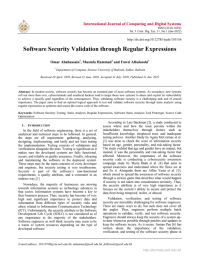Software Security Validation through Regular Expressions