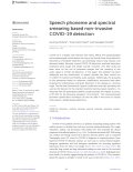 Speech phoneme and spectral smearing based non-invasive COVID-19 detection