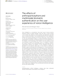 The effects of anthropomorphism and multimodal biometric authentication on the user experience of voice intelligence