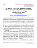 The Impact of COVID-19 on Information Technology industry: A Comparison Study between the Top Digital Countries in Middle East and Egypt