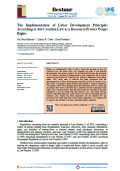 The Implementation of Labor Development Principles According to Job Creation Law as a Reason to Protect Wages Rights