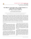 The Influence of Personality Traits on Digital Quotient: An Indian Metro City Perspective