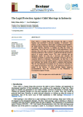 The Legal Protection Against Child Marriage in Indonesia