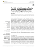 The Role of Self-Improving Tutoring Systems in Fostering Pre-Service Teacher Self-Regulated Learning