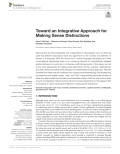 Toward an Integrative Approach for Making Sense Distinctions